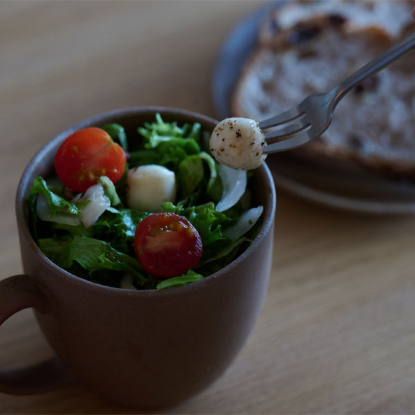 GOOD MORNING マグカップ 300 [ナチュラル] ロゴ入り 再生備前 the continue RI-CO MUG300-N-01 専用ボックス入り