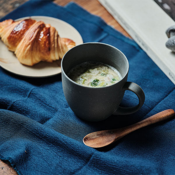 GOOD MORNING マグカップ 300 [グレイカラー]  再生備前 the continue RI-CO MUG300-G-00 専用ボックス入り