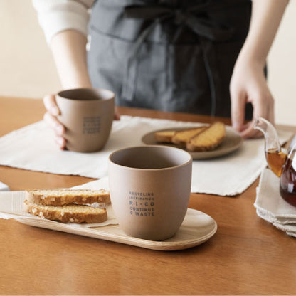GOOD MORNING カップ [ナチュラル] ロゴ入り 再生備前 the continue RI-CO CUP-N-01 専用ボックス入り