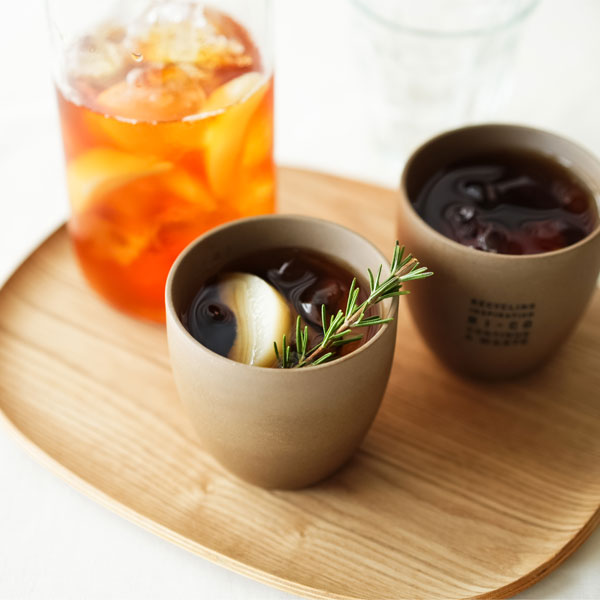 GOOD MORNING カップ [ナチュラル] ロゴ入り 再生備前 the continue RI-CO CUP-N-01 専用ボックス入り