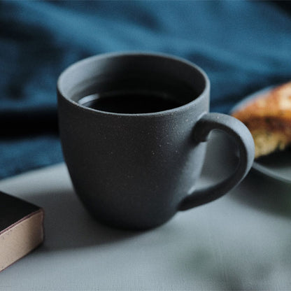 GOOD MORNING マグカップ 200 プレートセット [ナチュラル/グレイカラー] 再生備前 the continue RI-CO MUG200&amp;PLT 専用ボックス入り