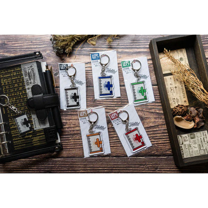 アクリルキーホルダー / LETS手帳 [全6色] LETS STATIONERY GOODS 文匠 L23/4-ACRY-N/B/R/BL/MG/MSG [M便 1/15]