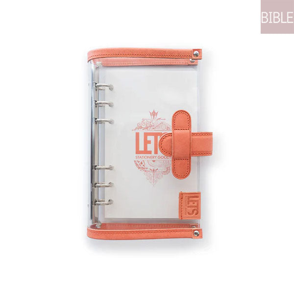 LETSクリアシステム手帳 バイブルサイズ [mostro アプリコットピンク] LETS STATIONERY GOODS 文匠 L25-SB-AP 【送料無料*】