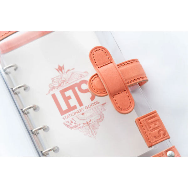 LETSクリアシステム手帳 mini6サイズ [mostro アプリコットピンク] LETS STATIONERY GOODS 文匠 L25-SM-AP 【送料無料*】