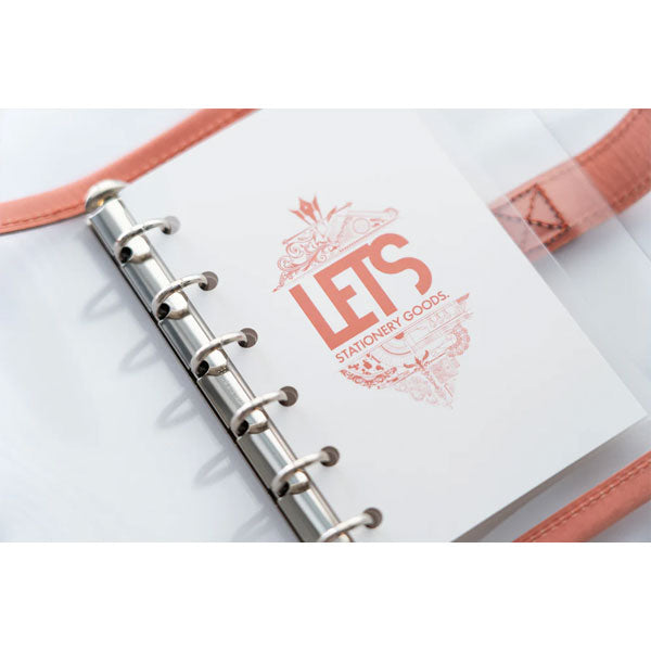 LETSクリアシステム手帳 mini6サイズ [mostro アプリコットピンク] LETS STATIONERY GOODS 文匠 L25-SM-AP 【送料無料*】