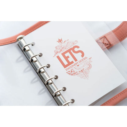 LETSクリアシステム手帳 mini6サイズ [mostro アプリコットピンク] LETS STATIONERY GOODS 文匠 L25-SM-AP 【送料無料*】