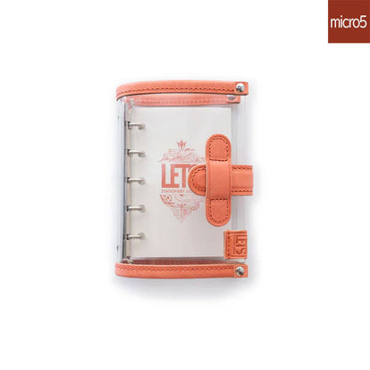 LETSクリアシステム手帳 M5サイズ [mostro アプリコットピンク] LETS STATIONERY GOODS 文匠 L25-SM5-AP 【送料無料*】