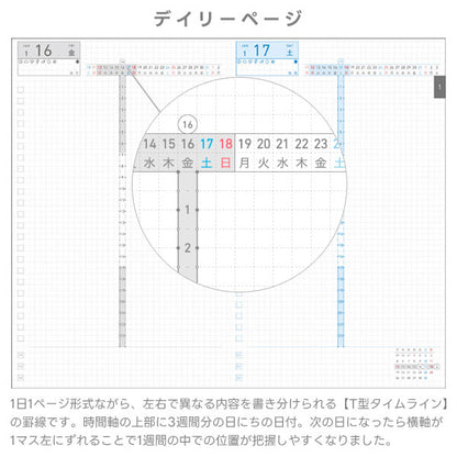 ジブン手帳 DAYs mini 2026 [B6スリム] ※DIARYのみ [全3色] 2026年1月・月曜始まり 1日1ページ コクヨ ニ-JDM1L [M便 1/2]