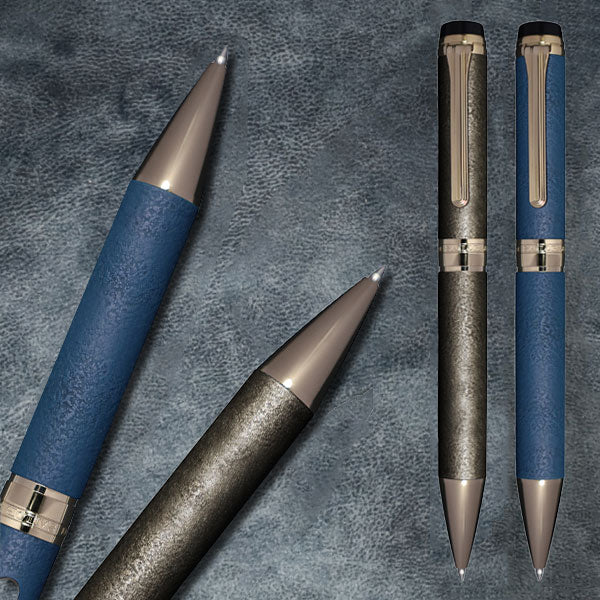 【新品未開封】シックザール 夏限定 ボールペン クロコダイル (薄藍) ☆夏限定☆ 革軸ペン【クロコダイル 藍染 (薄藍)】 | Schicksal