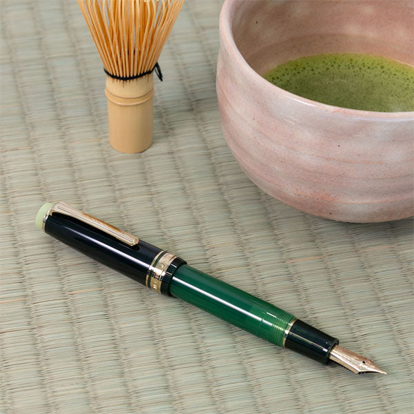 数量限定】 世界のティータイム 万年筆 茶の湯 抹茶 [MF/M] セーラー