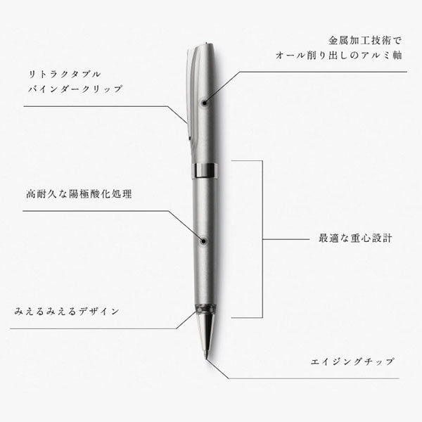 油性ボールペン THE ZEBRA HAMON 0.7mm [全3色] アルミ軸 専用化粧箱