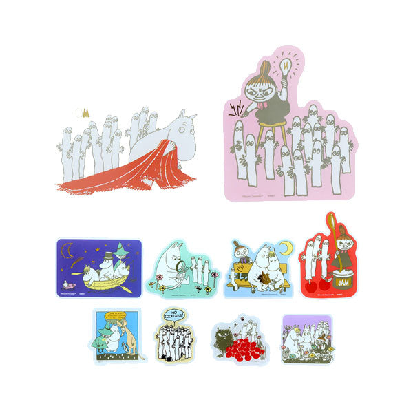 MOOMIN ステッカーセット ニョロニョロ [全2種] 10枚入 サンスター文具 S8813434/42 [M便 1/18]