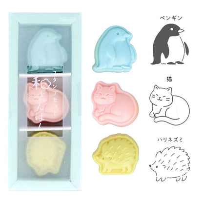 スタンプセット 和さんぽん 3個セット [全4種] サンスター文具 S3223248/56/64/72 [M便 1/5]