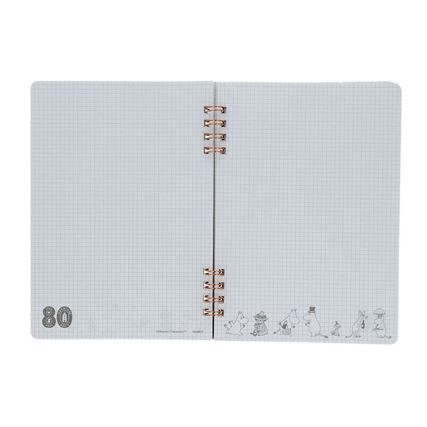 限定 MOOMIN 80th Wリングノート [全2種] B6 サンスター文具 S2643316/24 [M便 1/2]