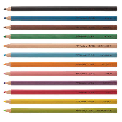 色鉛筆 木物語 12色 六角軸 トンボ鉛筆 CQ-KS12C [M便 1/2]