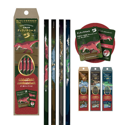 福井県立恐竜博物館監修 恐竜鉛筆 [2B/6本入] カード1枚付き 六角軸 トンボ鉛筆 KP-KKY0 [M便 1/10]
