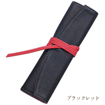 Pensemble ペンサンブル ロールペンケース ロングタイプ １ポケット ブラック/レッド/ブラックレッド ≪化粧箱入≫ パイロット PSR102