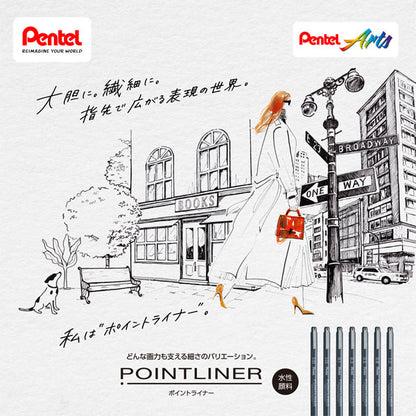 ポイントライナー《POINTLINER》線幅 7種セット マーカー ぺんてる S20P-7STA [M便 1/3]