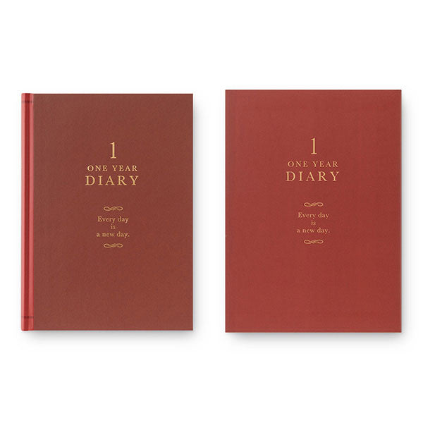 1日1ページ 洋風 [赤] デザインフィル(ミドリ) 12714