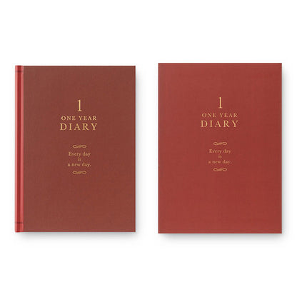 1日1ページ 洋風 [赤] デザインフィル(ミドリ) 12714