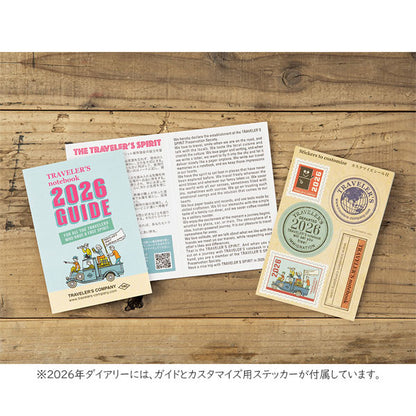 2026 トラベラーズノート リフィル [パスポートサイズ] 週間・2026年1月/月曜始まり デザインフィル(ミドリ) 14498 [M便 1/8]