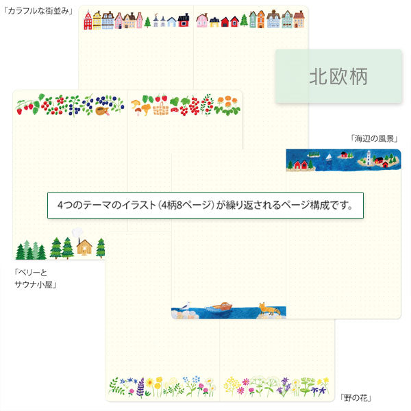ゆるログ ノート B6 ドット方眼 [全6柄] デザインフィル(ミドリ) 15354～15367 [M便 1/8]