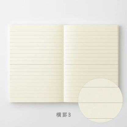 《MD PRODUCT》MDノート 文庫 [無罫/横罫/方眼罫/ドット方眼] デザインフィル 15376/15377/15378/15379 [M便 1/4]
