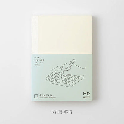 《MD PRODUCT》MDノート 文庫 [無罫/横罫/方眼罫/ドット方眼] デザインフィル 15376/15377/15378/15379 [M便 1/4]