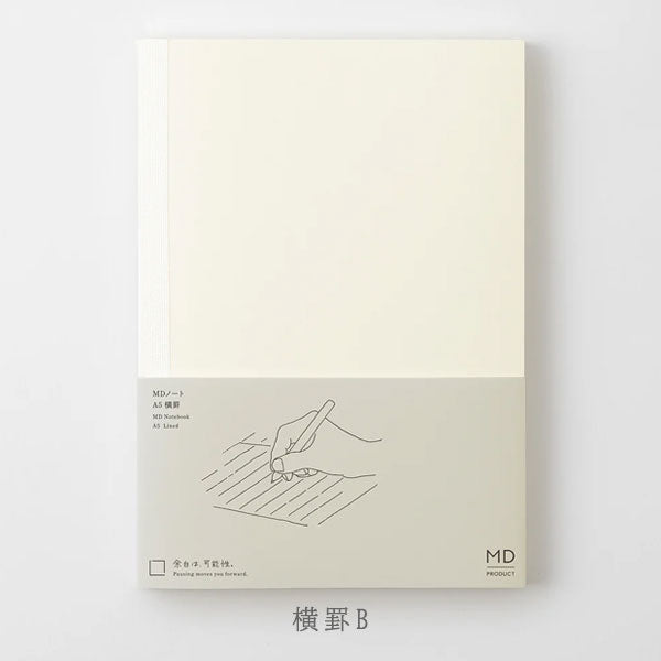 《MD PRODUCT》MDノート A5 [無罫/横罫/方眼罫/ドット方眼] デザインフィル 15384/15385/15386/15387 [M便 1/2]