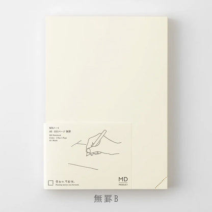 《MD PRODUCT》MDノート A5 1日1ページ [無罫/ドット方眼] デザインフィル 15389/15390 【1冊のみネコポス可】[M便 1/1]