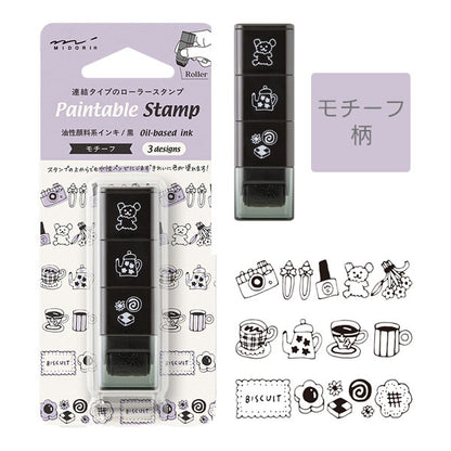 ペインタブルスタンプ スタンプ ローラー [全6種類・各3柄] デザインフィル(ミドリ) 35625～35630 [M便 1/10]