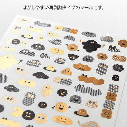 ゆるログ シール 1枚入り [全2種類] デザインフィル(ミドリ) 82708、82709 [M便 1/40]