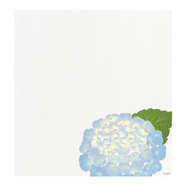 初夏レター [便箋] 越前和紙 16枚入り [夏の花柄] デザインフィル(ミドリ) 85949 [M便 1/4]