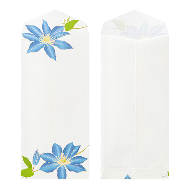 初夏レター [封筒] 越前和紙 8枚入り [夏の花柄] デザインフィル(ミドリ) 85950 [M便 1/6]