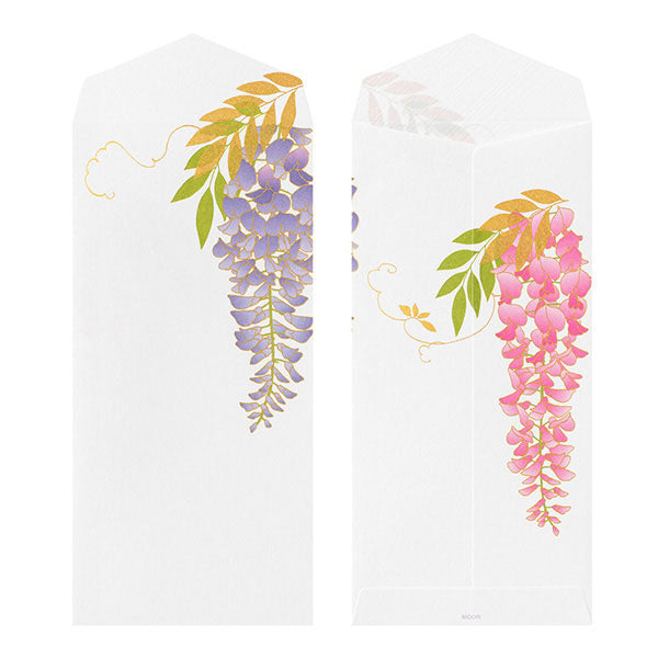 初夏レター [封筒] 伊予和紙 6枚入り [シルク 藤柄] デザインフィル(ミドリ) 85952 [M便 1/8]