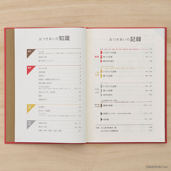 KAN KON SOU SAI＜冠婚葬祭＞おつきあい帳 B5判 [赤] マルアイ NK-A1 [M便 1/1]