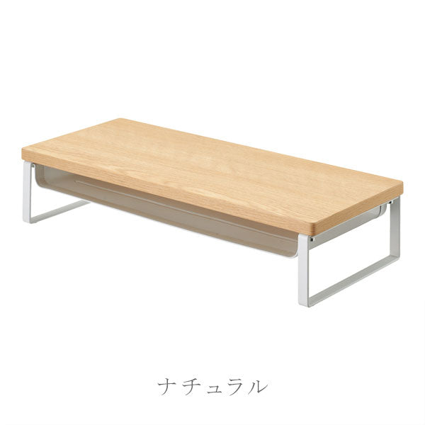 MDF机上台・スリム 500×200 棚付き [全2色] LIHITLAB.(リヒトラブ) A-8012