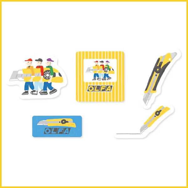 古川紙工コラボ フレークシール [全9種類：5柄×4枚入り] 岡山エコール NS51-FS [M便 1/40]