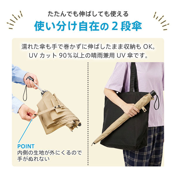 たたんでも伸ばしても使えるUV傘 [全4色] TU-0021