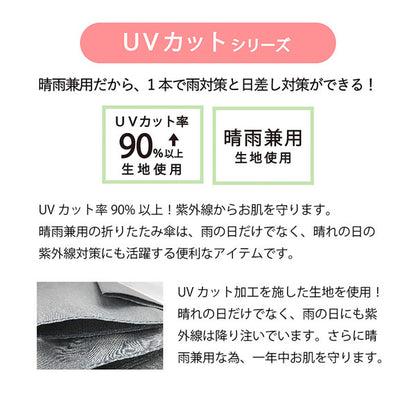 たたんでも伸ばしても使えるUV傘 [全4色] TU-0021