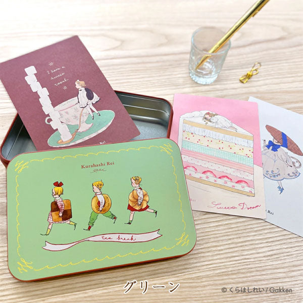 くらはしれい 缶入りポストカード [全4色] 学研ステイフル D09508～09511 [M便 1/1]