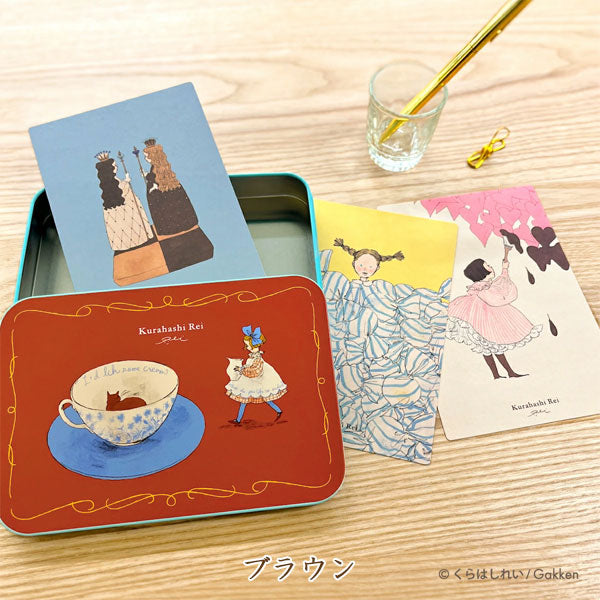 くらはしれい 缶入りポストカード [全4色] 学研ステイフル D09508～09511 [M便 1/1]