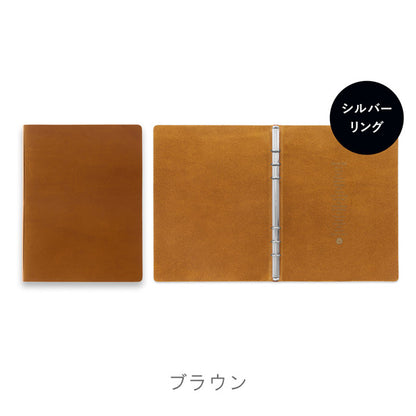 5012 Liscio《リスシオ》 6穴リングレザーバインダー 11mm径リング A5サイズ シルバーリング [全4色] PLOTTER 850-777-168-09/10/11/12 【送料無料※】