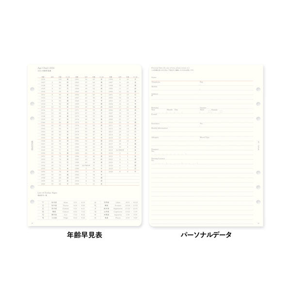 001 2026年 ダイアリーリフィル 月間ブロック [A5サイズ] 2025年12月・月曜始まり PLOTTER 77718168 [M便 1/12]