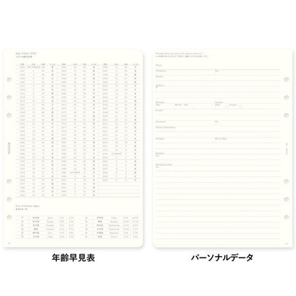 002 2026年 ダイアリーリフィル 週間レフト式 [A5サイズ] 2026年1月・月曜始まり 週間+メモ PLOTTER 77718173 [M便 1/4]