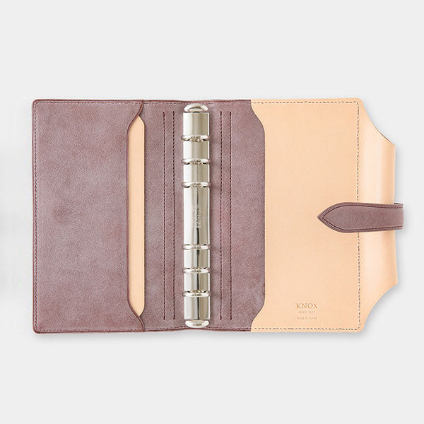 【期間限定カラー】システム手帳 N/PEARCE(エヌ/ピアス) すもも×ナチュラル バイブルサイズ 20mmリング ※保証書付き ノックス(KNOX) 89993367 【送料無料*】