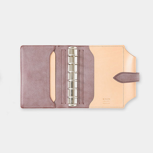 【期間限定カラー】システム手帳 N/PEARCE(エヌ/ピアス) すもも×ナチュラル ミニサイズ 20mmリング ※保証書付き ノックス(KNOX) 89993369 【送料無料*】