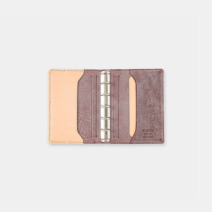 【期間限定カラー】システム手帳 N/PEARCE(エヌ/ピアス) すもも×ナチュラル ミニ5サイズ 13mmリング ※保証書付き ノックス(KNOX) 89993370 【送料無料*】