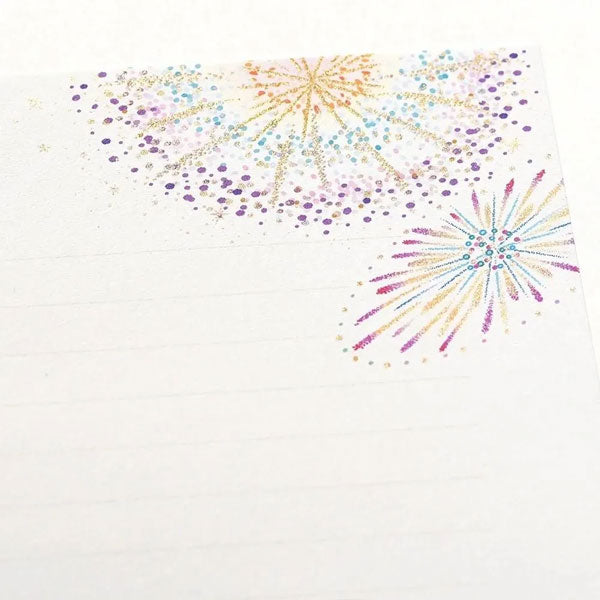 花火 [便箋] ヨコ罫 2柄10枚入 G.C.PRESS 405-68 [M便 1/10] – 文具