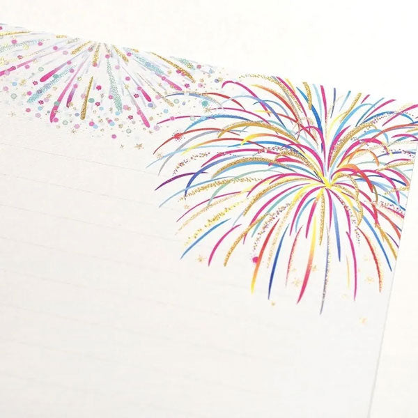 花火 [便箋] ヨコ罫 2柄10枚入 G.C.PRESS 405-68 [M便 1/10] – 文具